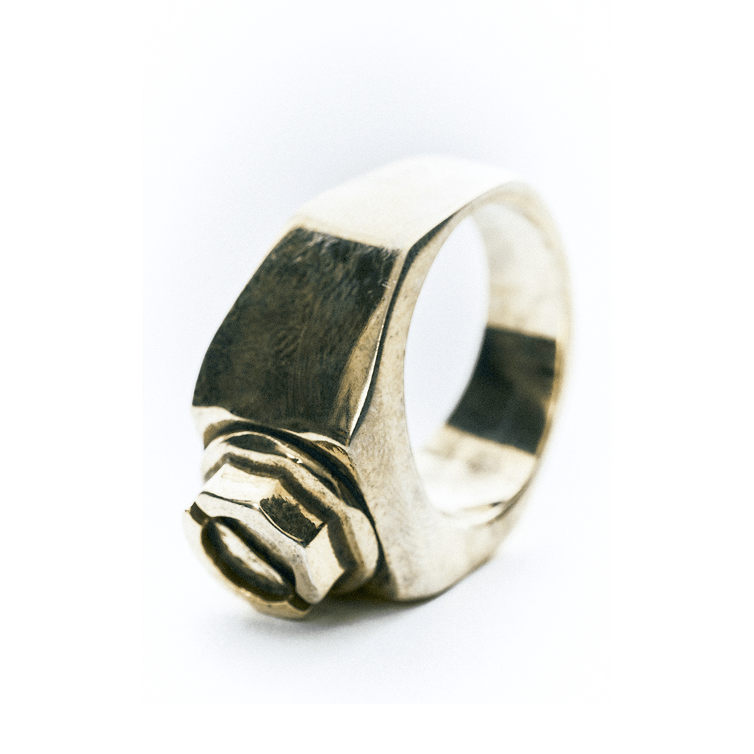 Flange Ring 14K Gold