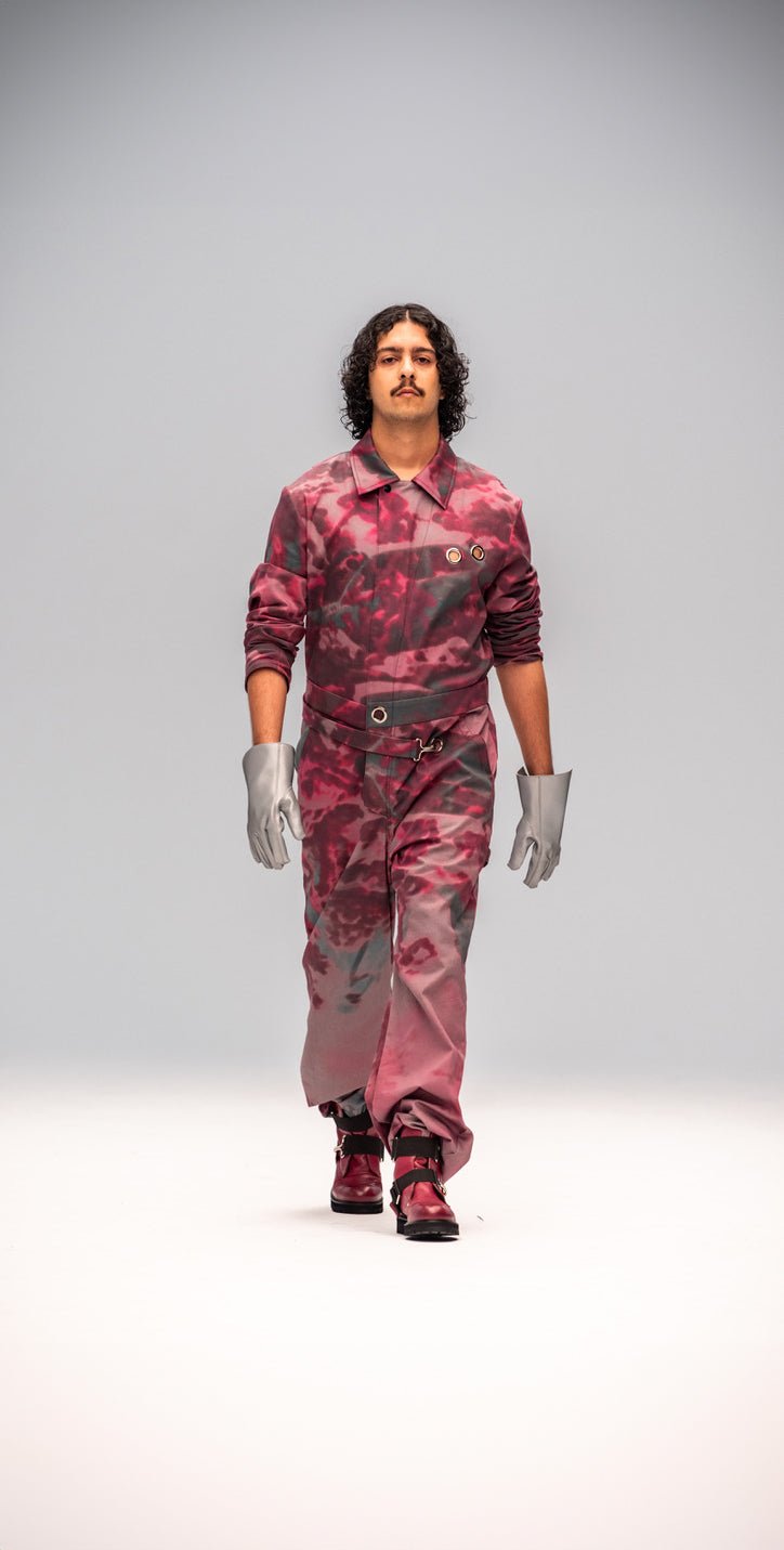 Lehrling Boilersuit Magenta Neanderthal Camo